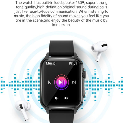 1.96 Inch Ips Screen Smart Watch Supports Bluetooth Calls / Blood Oxygen Monitoring - Silver