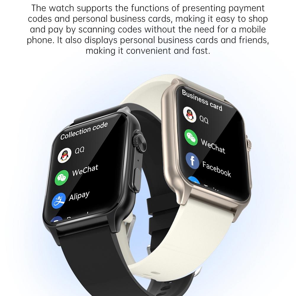 1.96 Inch Ips Screen Smart Watch Supports Bluetooth Calls / Blood Oxygen Monitoring - Silver