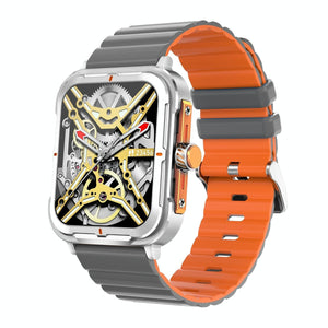 1.9 Inch Tft Square Screen Smart Watch Supports Blood Pressure Monitoring - Silver