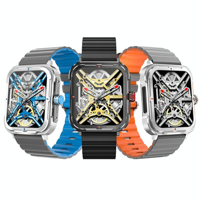 1.9 Inch Tft Square Screen Smart Watch Supports Blood Pressure Monitoring - Silver