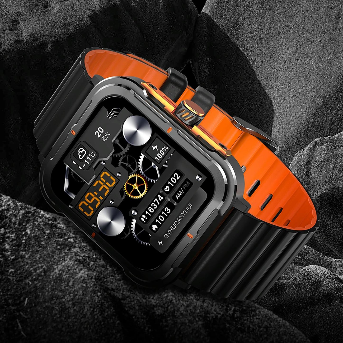 1.9 Inch Tft Square Screen Smart Watch Supports Blood Pressure Monitoring - Silver