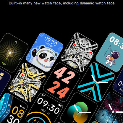 1.9 Inch Tft Square Screen Smart Watch Supports Blood Pressure Monitoring - Silver