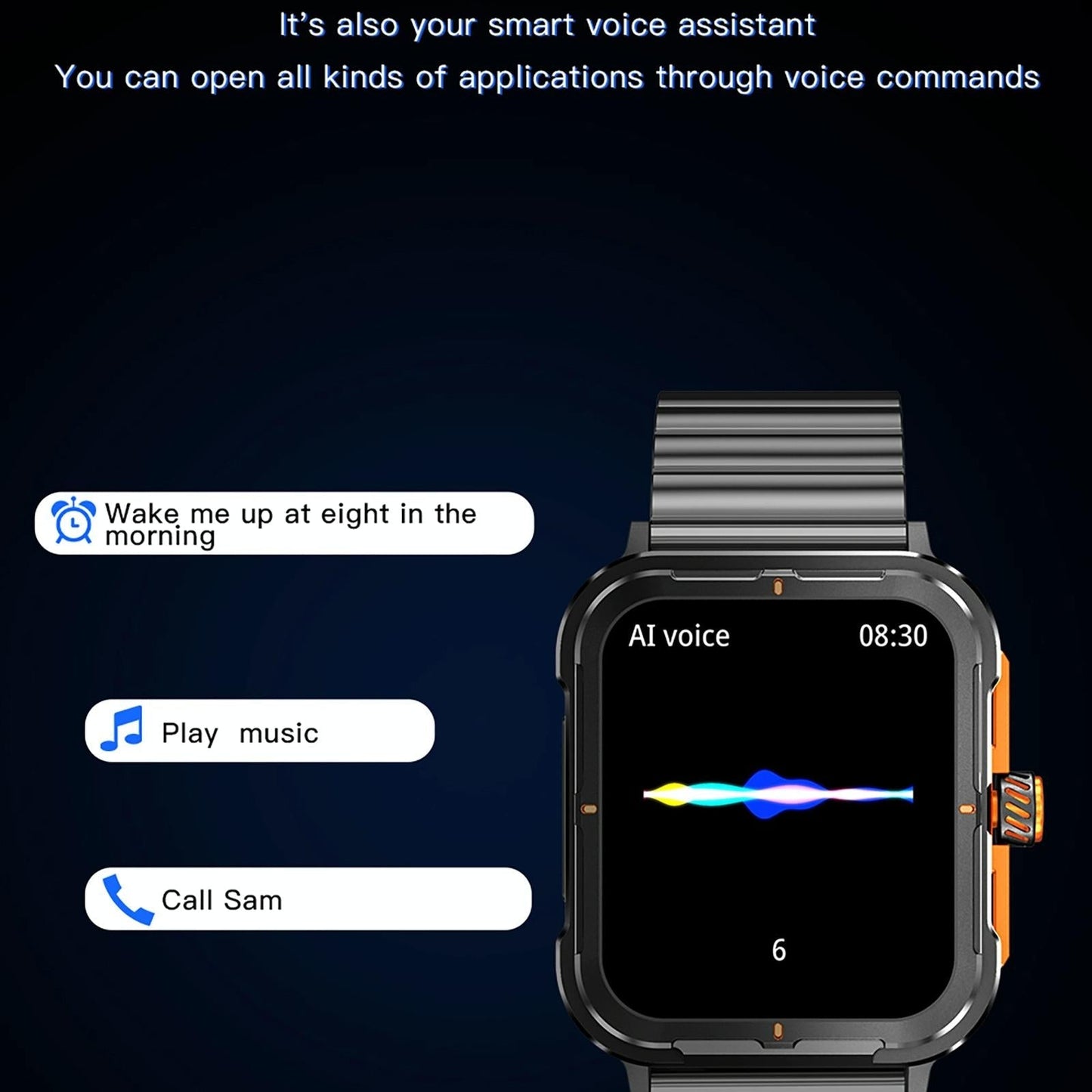 1.9 Inch Tft Square Screen Smart Watch Supports Blood Pressure Monitoring - Silver