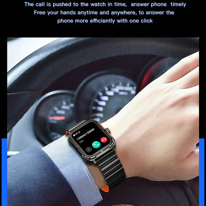 1.9 Inch Tft Square Screen Smart Watch Supports Blood Pressure Monitoring - Silver