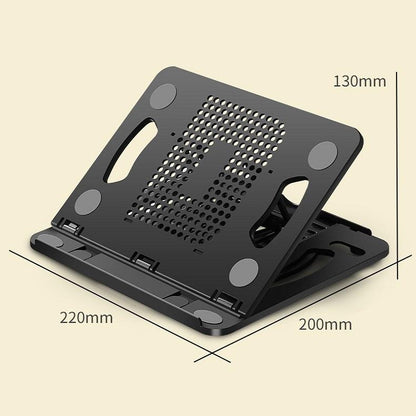 Adjustable Laptop Cooling Stand - Foldable Design - Pink