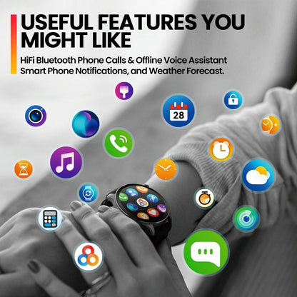 1.43 Inch Bt5.2 Fitness Smart Watch With Health Monitor - Blue