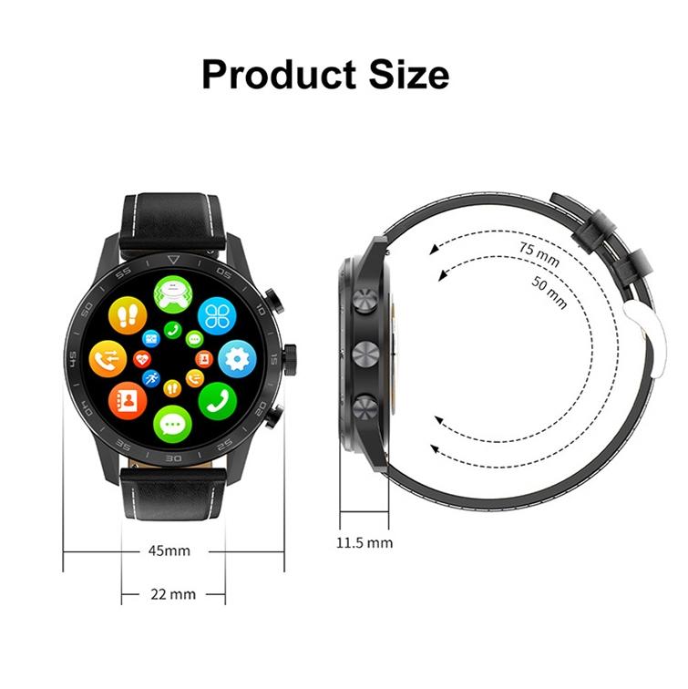 Smart Dual Display Analog Digital Call Watch - Black Steel