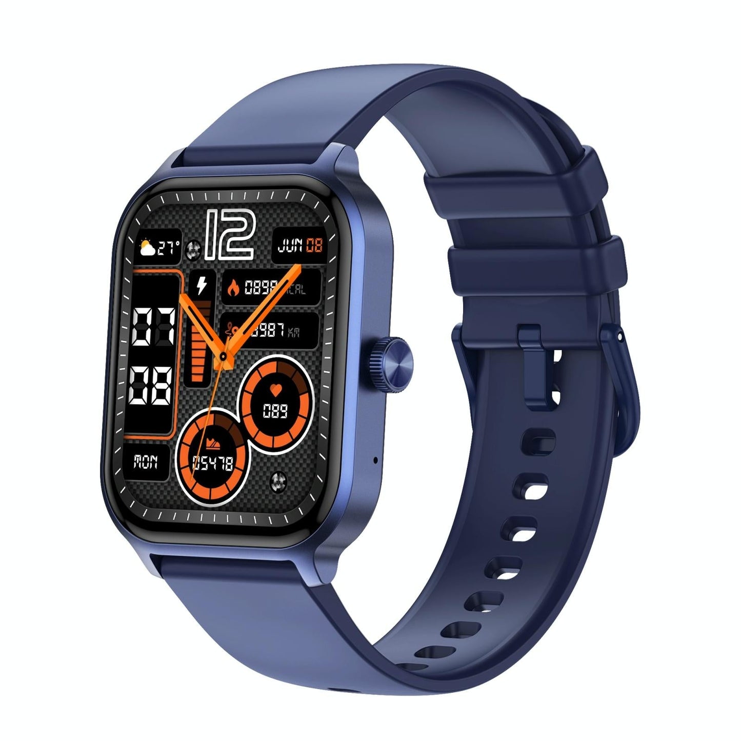 1.93 Inch Colour Screen Smart Watch Support Bluetooth Call / Health Monitoring - Blue