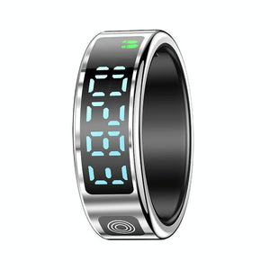 Smart Ring Hand Gestures Health Monitoring Sports Modes Size 10 - Silver