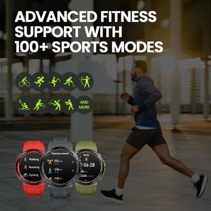 1.43 Inch Fitness & Wellness Smart Watch 24H Health Monitoring - Wild Green