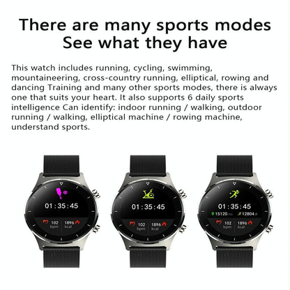 Waterproof Smart Watch With Heart / Bp / Oxygen / Sleep Monitoring - Ip68 - Gold
