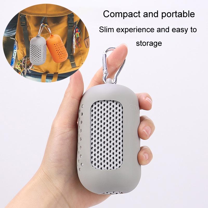 Portable Quick Dry Sports Towel Set with Silicone Sleeve and Storage Bag - 30x80cm - Grey - 30X80Cm