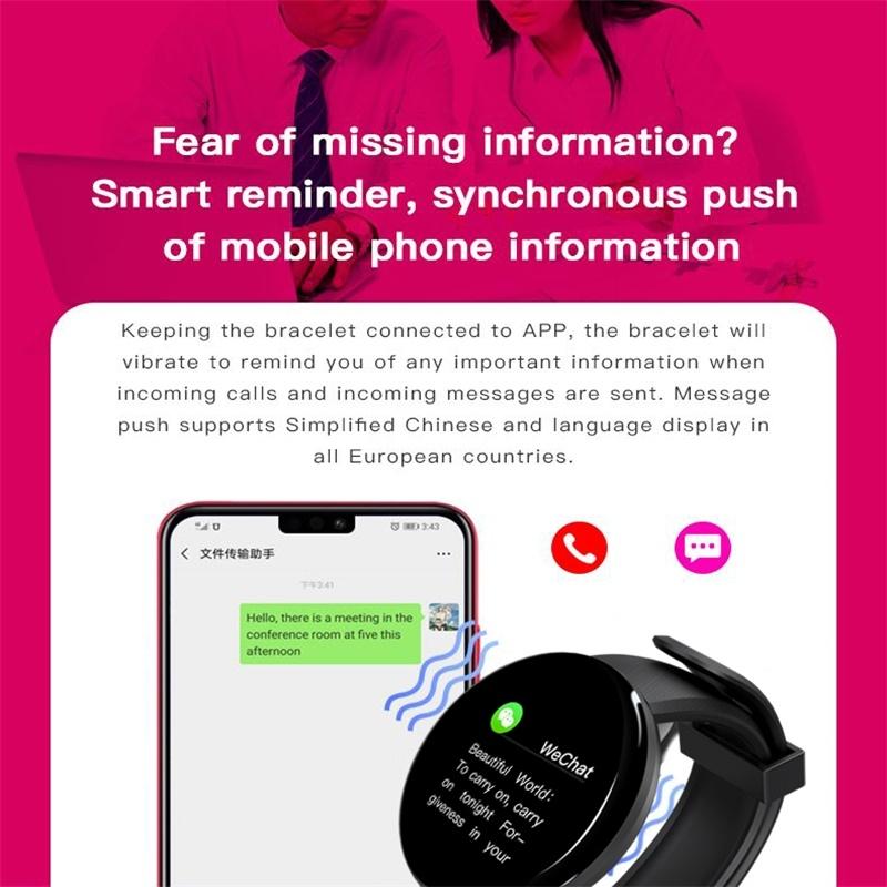 Smart Watch With Call Reminder And Health Monitoring - Waterproof - Red