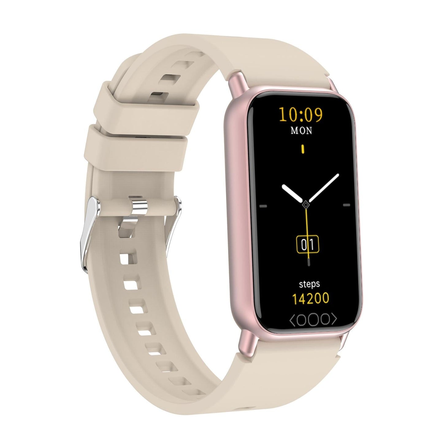 Smart Health Monitoring Watch With Colour Screen - Pink