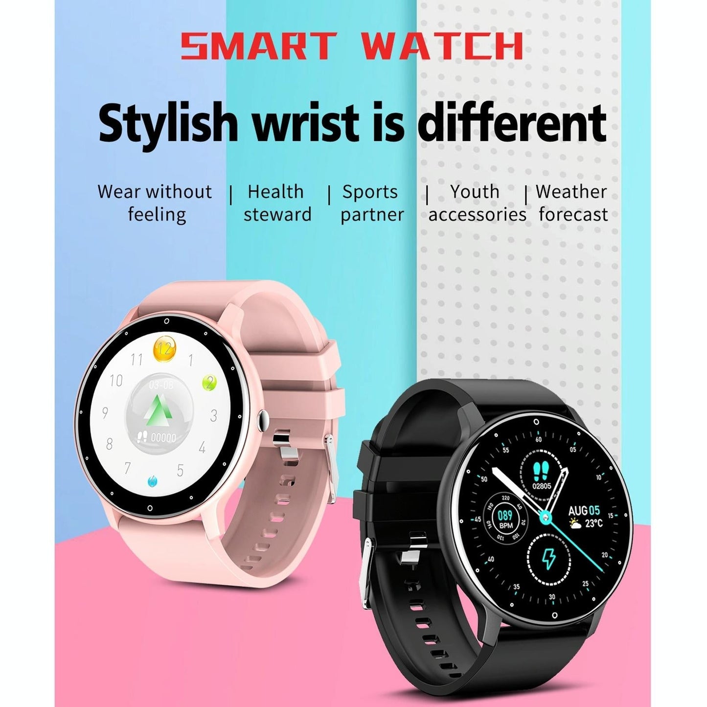 1.28 Inch Touch Screen Ip67 Waterproof Smart Watch Support Blood Pressure Monitoring / Sleep Monitoring / Heart Rate Monitoring - Gold