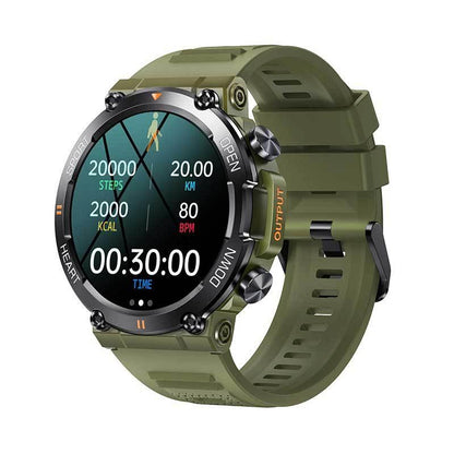 1.39 Inch Heart Rate / Blood Pressure / Blood Oxygen Monitoring Smart Calling Watch - Green