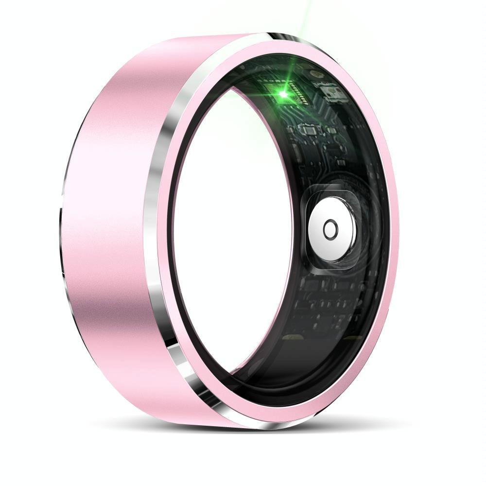 Smart Ring For Health Monitoring & Multiple Sports Modes - R5 Size 8 - Pink