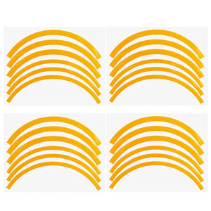 Blue Wheel Hub Sticker Set for Scooter / Bike / Electric Vehicle 2 Pcs - Yellow