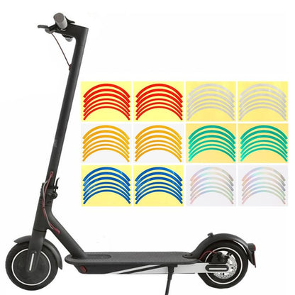 Blue Wheel Hub Sticker Set for Scooter / Bike / Electric Vehicle 2 Pcs - Yellow