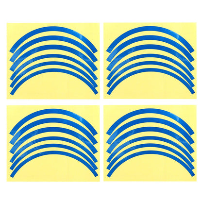 Blue Wheel Hub Sticker Set for Scooter / Bike / Electric Vehicle 2 Pcs - Yellow