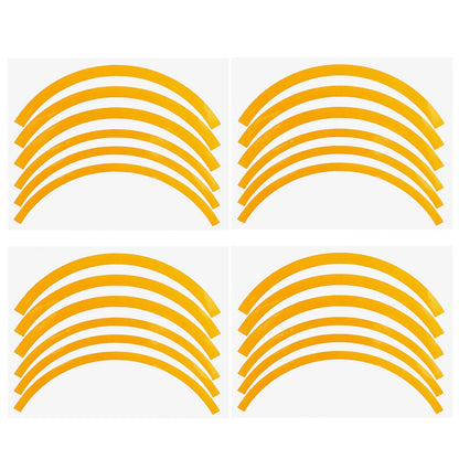 Blue Wheel Hub Sticker Set for Scooter / Bike / Electric Vehicle 2 Pcs - Yellow