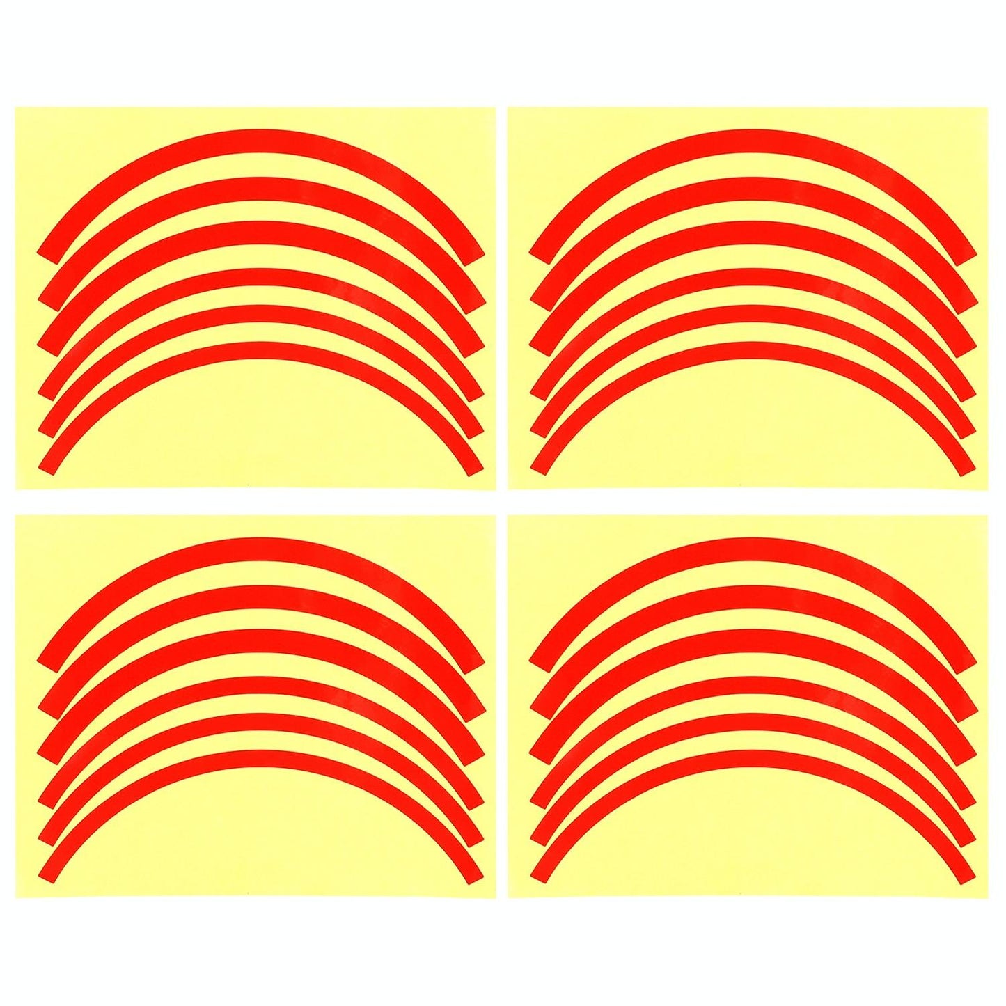 Blue Wheel Hub Sticker Set for Scooter / Bike / Electric Vehicle 2 Pcs - Yellow