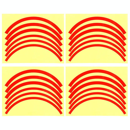 Blue Wheel Hub Sticker Set for Scooter / Bike / Electric Vehicle 2 Pcs - Yellow