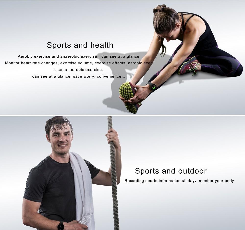 Real-Time Heart Rate Blood Pressure Monitor Multi-Sport Mode Breathing Light Smart Watch For Android Ios Phone Pink Silicone