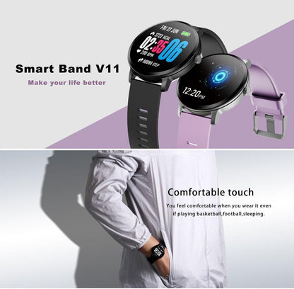 Real-Time Heart Rate Blood Pressure Monitor Multi-Sport Mode Breathing Light Smart Watch For Android Ios Phone Pink Silicone