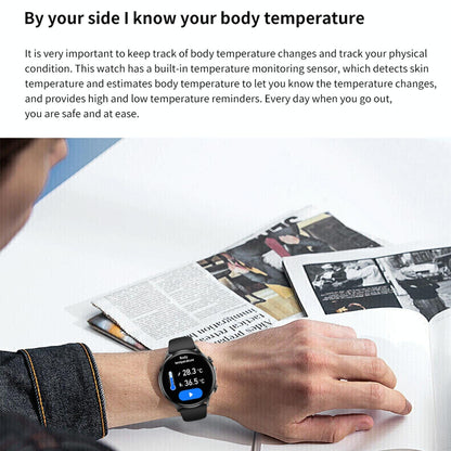 1.39 Inch Bt5.2 Smart Sport Watch Support Bluetooth Call / Sleep / Blood Oxygen / Temperature / Heart Rate / Blood Pressure Health Monitor - Grey