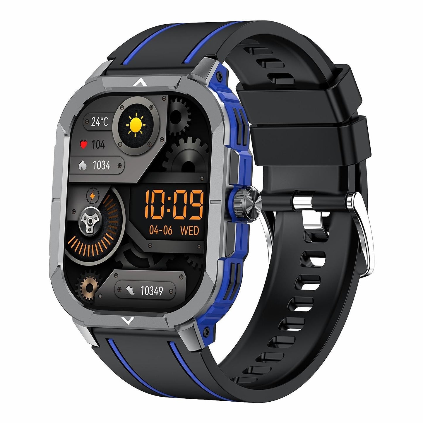 2.06 Inch Bt5.3 Ip68 Sport Smart Watch Bluetooth Call / Message / Health - Blue