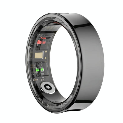 Smart Ring With Heart Rate Blood Oxygen Sleep Monitoring & Sports Modes - Size 10 - Silver