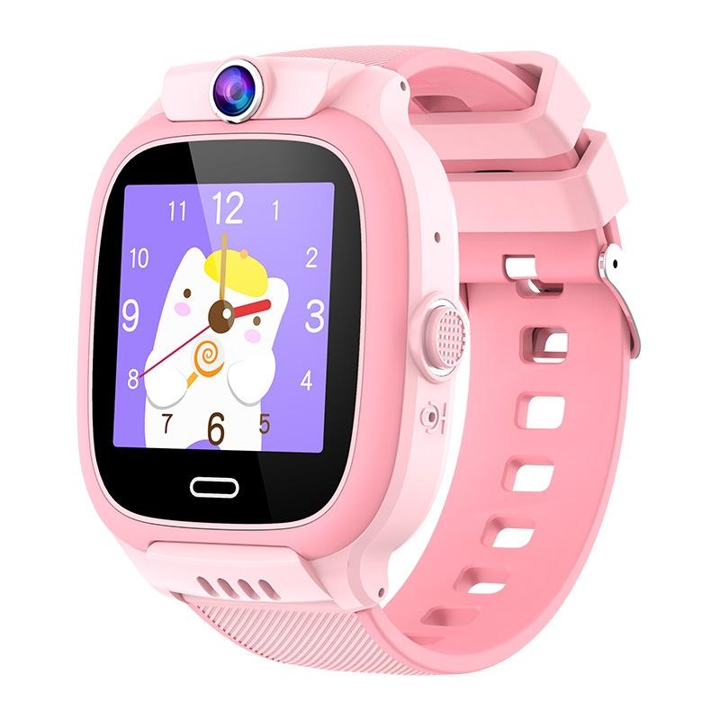 1.44 Inch 4G Video Call Waterproof Smart Children Phone Watch With Sos Function - Pink