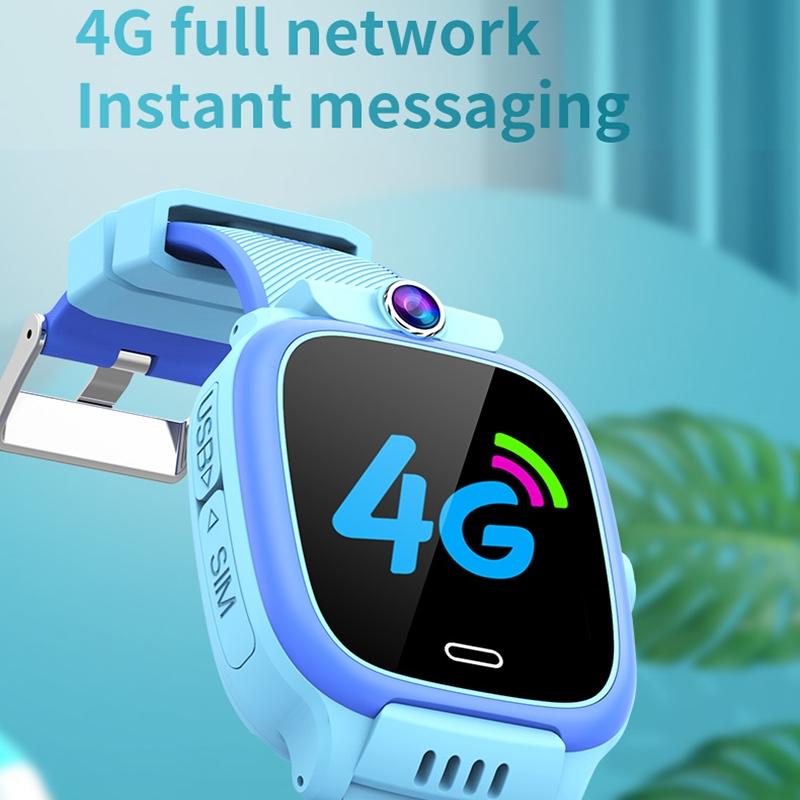 1.44 Inch 4G Video Call Waterproof Smart Children Phone Watch With Sos Function - Pink