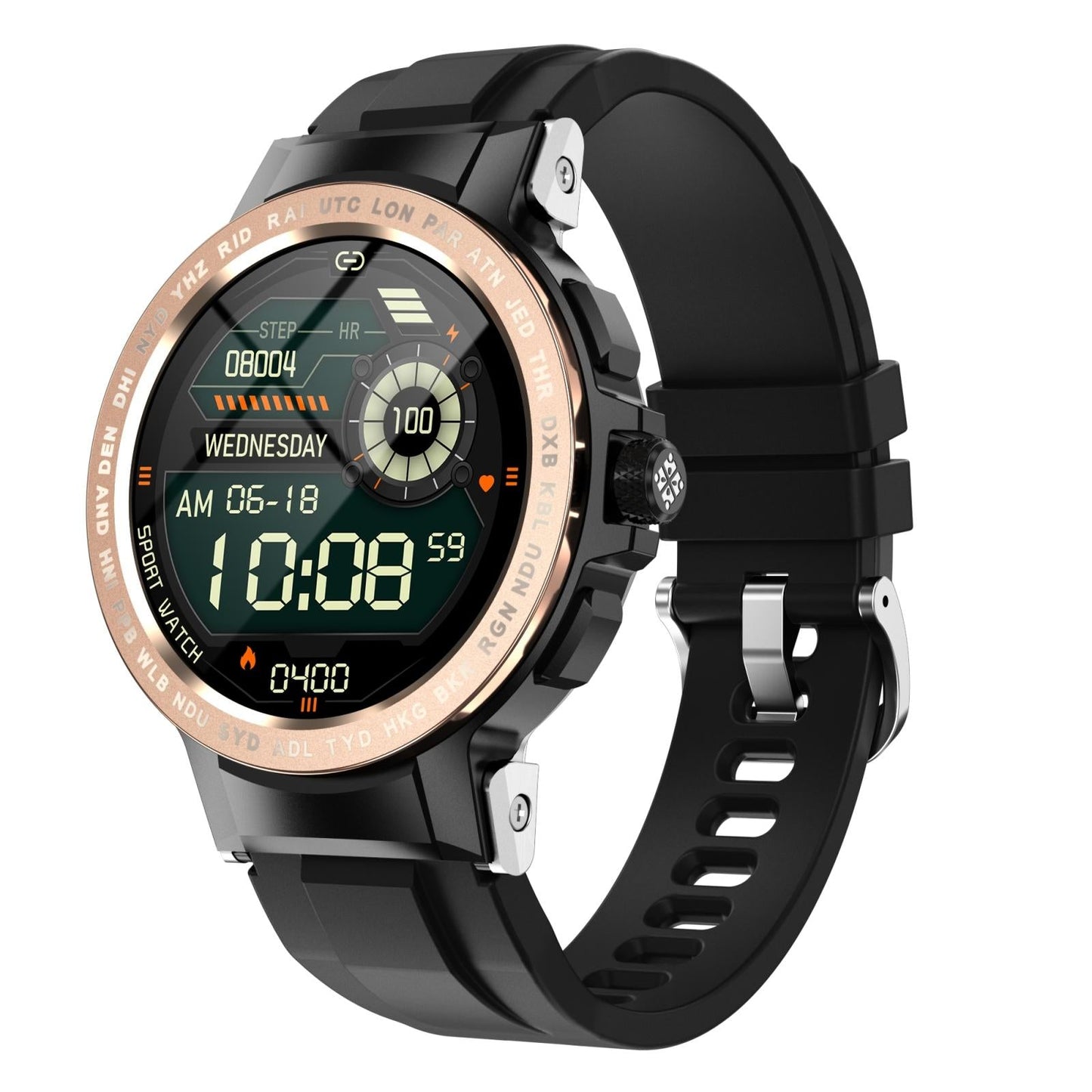 Waterproof Smart Watch With Colour Screen - Ip68 - Silver