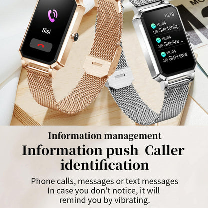 1.13 Inch Women's Smart Watch With Colour Screen & Health Tracking - Silver