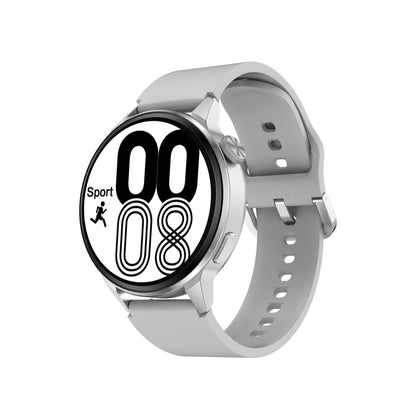 Silicone Band Smart Watch With Colour Screen - Silver