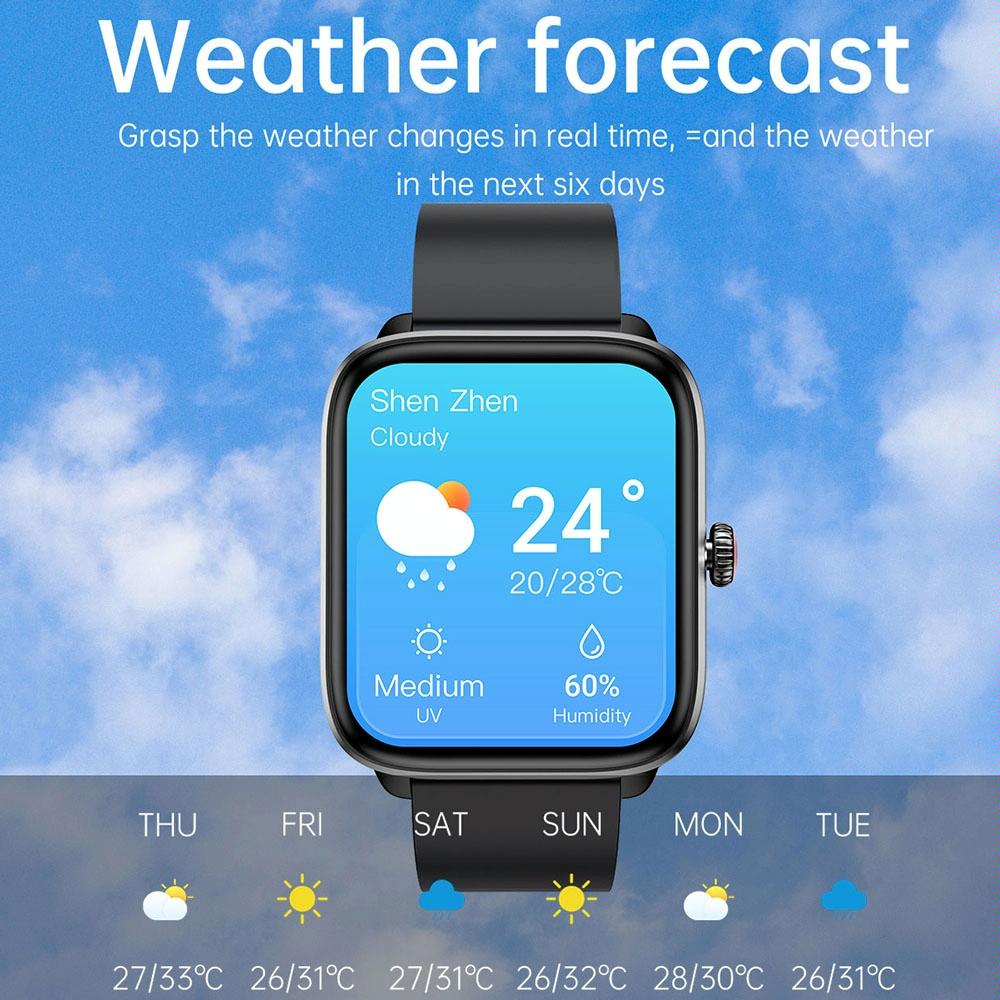 1.96 Inch Ip67 Waterproof Silicone Band Smart Watch Supports Dual-Mode Bluetooth Call / Heart Rate Monitoring - Blue