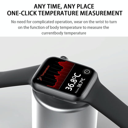 1.75 Inch Full Screen Ip67 Waterproof Smart Watch Support Sleep Monitor / Heart Rate Monitor / Bluetooth Call - Black