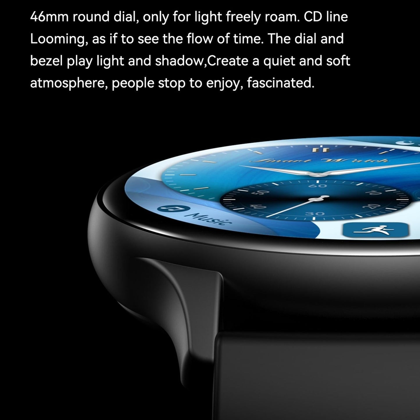 1.43 Inch Bt5.0 Ip67 Sport Smart Watch Support Bluetooth Call / Message Notification / Heart Rate / Blood Pressure Health Monitor - Gold