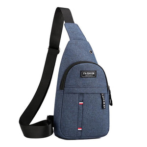 Canvas Crossbody Chest Bag For Men - Dark Blue - Factory Direct Shop