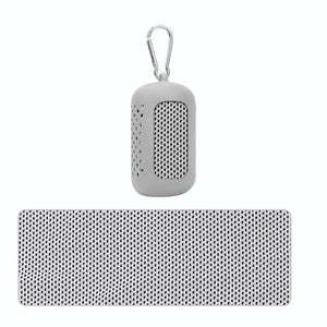 Portable Quick Dry Sports Towel Set with Silicone Sleeve and Storage Bag - 30x80cm - Grey - 30X90Cm