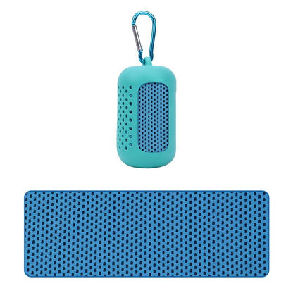 Portable Quick Dry Sports Towel Set with Silicone Sleeve and Storage Bag - 30x80cm - Grey - 30X90Cm