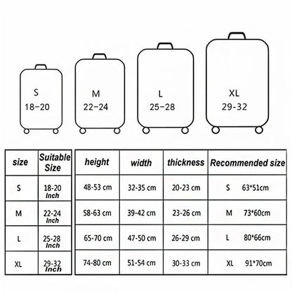 Xl Travel Luggage Cover - Dustproof Scratch-proof Elastic Sleeve - Fits 29-32 Inch Suitcases - English Map