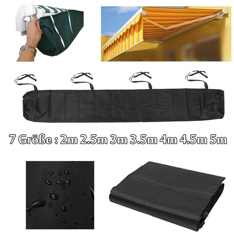 Waterproof Retractable Canopy for Outdoor Patio - 3.5m Size Dustproof Protective Cover - Grey
