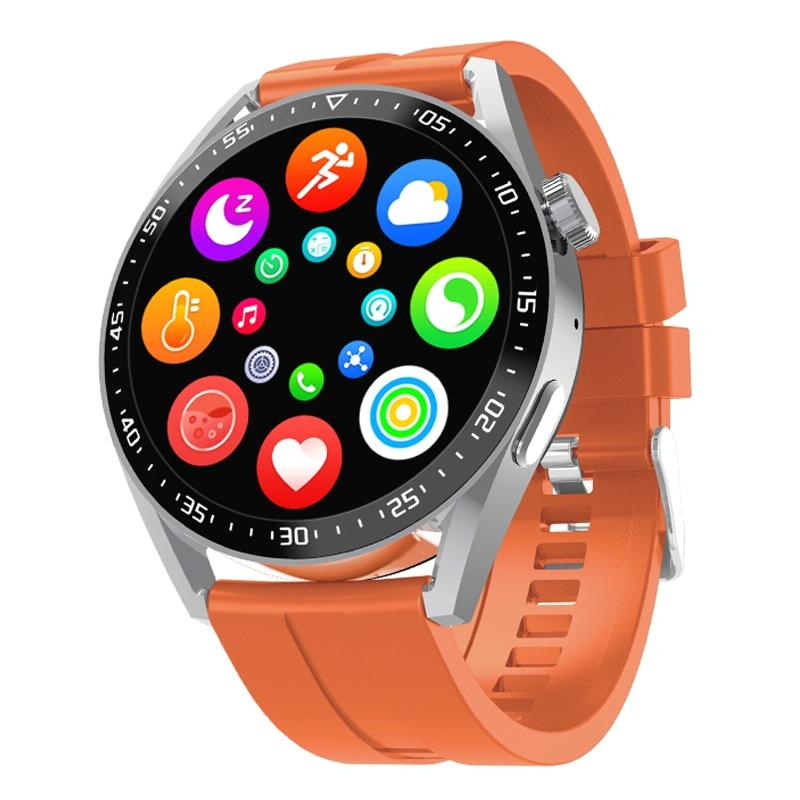 1.39 Inch Ip67 Waterproof Health Monitoring Bluetooth Call Smart Watch With Nfc Payment - Orange