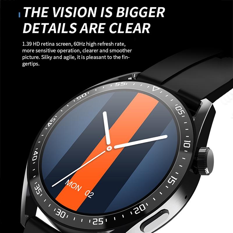 1.39 Inch Ip67 Waterproof Health Monitoring Bluetooth Call Smart Watch With Nfc Payment - Orange