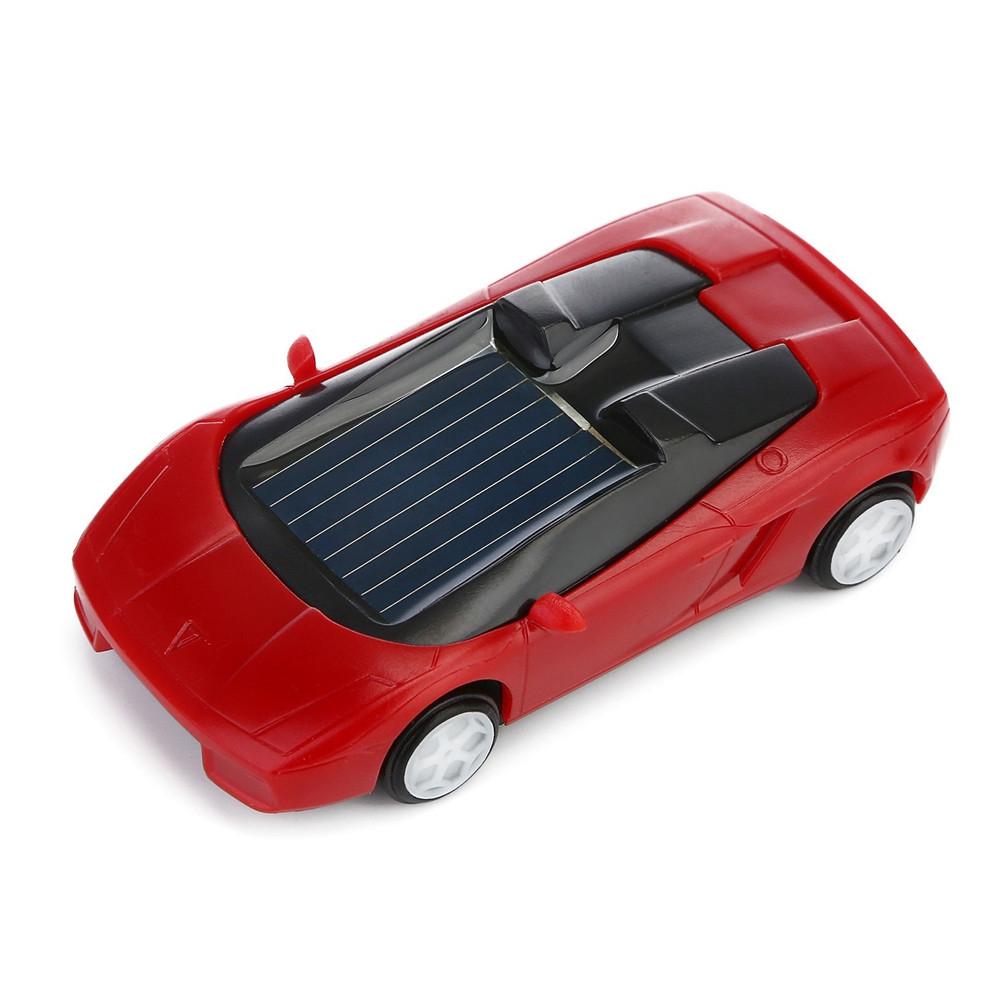 3-piece Solar Mini Car Racer Toy for Kids - Powered by the Sun - Yellow