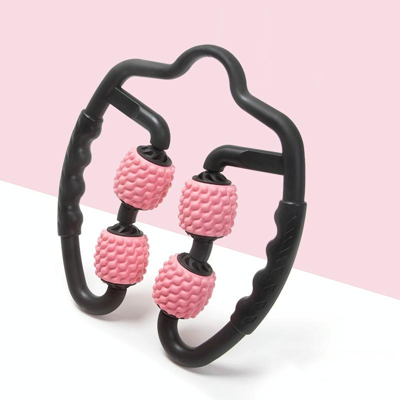 Muscle Massage Roller Foam Shaft For Yoga & Fitness - Fish Bones Type Cherry Pink - Factory Direct Shop