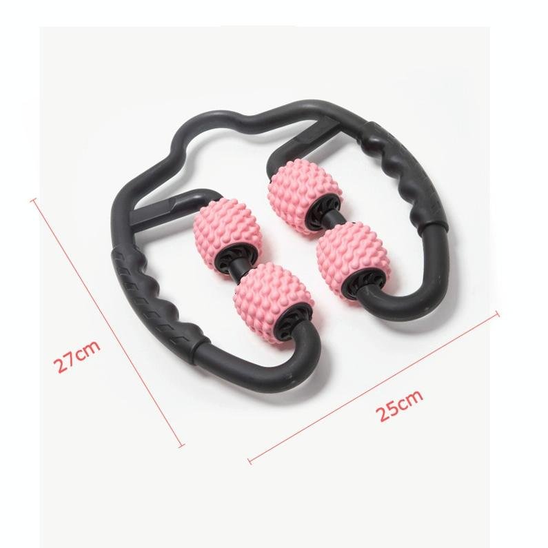 Muscle Massage Roller Foam Shaft For Yoga & Fitness - Fish Bones Type Cherry Pink - Factory Direct Shop